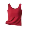 Camiseta sin mangas roja para mujer con copas fijas incorporadas y hermoso diseño en la espalda, Camiseta sin mangas básica de talla grande para el Año del Caballo