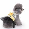 Ropa para mascotas primavera y verano camiseta chaleco falda rayas lazo dibujos animados ropa para perro Teddy venta directa de fábrica