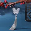Nuevo Colgante Pequeño con Borla de Mariposa Bordada con Perlas Estilo Chino Colgante Pequeño DIY Broche Hanfu Estilo Antiguo Adorno de Borla de Xizang