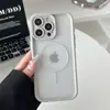 Adecuado para Iphone16Promax/15/14 Funda Personalizada Magnética Ojo de Ángel Círculo Delgado Color Puro Protección para Teléfono Móvil
