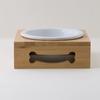 Fábrica de comercio exterior personalizada marco de madera cerámica Plato para Mascotas protección del cuello 5 pulgadas AliExpress gatito gatito anti-golpes comedero para perro