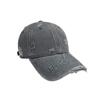 Gorra de Béisbol Lavada con Agujeros Nuevos Estilo Coreano Casual Versátil que Resalta la Cara Pequeña Sombrilla de Otoño Gorra de Pico de Pato para Hombres