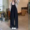 Macacão feminino estilo preguiçoso com top de damasco, primavera, versátil, moderno, casual, perna larga, calça longa, conjunto de duas peças feminino