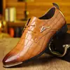 Sapatos Masculinos de Outono Transfronteiriços de Tamanho Grande, Sapatos Formais de Couro, Sapatos Casuais de Negócios Masculinos, Sapatos de Couro Simples com Cadarço, Bico Fino, Cano Baixo