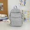 Mochilas de la Serie de Hilo Texturizado Gris de Cáñamo para Estudiantes de Secundaria y Preparatoria, Adecuadas para Clases Diarias, Salidas de Fin de Semana, Picnic y Bolsas Escolares Resistentes a las Manchas