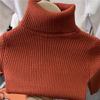 Roupas Infantis Xiao Qi 2022 Suéter Infantil Fio Cardado Gola Alta Camisa Tricotada Quente Camada Base Manga Longa Suéter de Gola Alta
