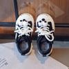 Zapatillas de Velcro para Niños 2023 Primavera y Otoño Nuevas Lindas Zapatillas Antideslizantes de una Sola Capa para Niños Zapatos Blancos para Niñas