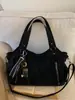 Bolso Tote de Gran Capacidad Nuevo de Nicho 2026 para Mujer, Lindo Bolso Retro para Hombro de Motociclista con Múltiples Bolsillos, Bolso Bandolera de un Solo Hombro
