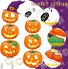 Decoración de Patio de Halloween con Tarjeta Enchufable Calabaza Fantasma Estéreo Luminoso LED Enchufable Decoración de Césped Exterior Tarjeta Enchufable