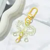 Llavero de Acrílico Transparente con Lazo Dopamina de Verano para Bolsos de Niñas Accesorio Colgante DIY Pequeño Regalo
