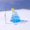 Árbol de Navidad en miniatura y figuras de muñeco de nieve para crear encantadores microlandscapes; Decoraciones y accesorios colgantes DIY para casas de muñecas; adornos en miniatura