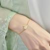 Elegante artístico retro estilo chino lindo mascota jade conejo pulsera femenina zodiaco jade conejo accesorios sencillos