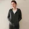 Nuevo Cárdigan de Cachemira para Mujer con Capucha Suelto de Punto Chaqueta Sudadera de Punto Otoño e Invierno Top Elegante para Mujer