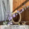 Arranjo de Cena com Flores Artificiais, Flores Artificiais da Série Roxa para Celebração de Casamento, Arranjo de Flores de Chão, Decoração Suave e Flores para Paisagismo de Salão de Casamento
