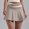 Falda Deportiva Nude Estilo Europeo y Americano Transfronterizo Anti-Exposición Combinación de Colores Falda Falsa de Dos Piezas Falda para Correr y Fitness