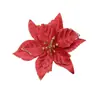 Accesorios de Navidad Flores para árbol de Navidad Decoraciones navideñas Polvo dorado Flores de Navidad Accesorios para corona de árbol de Navidad 6 flores por paquete