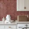Adesivos de parede autoadesivos 2D brilhantes à prova d'água de vinil mais vendidos internacionalmente, adesivos de azulejo autoadesivos para cozinha e banheiro 30x30cm