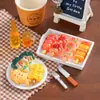 Comida criativa de simulação para brincar espetinhos de churrasco couve-flor material DIY gel de creme elástico de cabelo grampo de cabelo acessórios casa de boneca pequenos enfeites