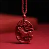 Collar con Colgante Zodiacal Conejo Oro Púrpura Arena Cinabrio Colgante Zodiacal Tigre Año de Nacimiento Colgante Buey Colgante Zodiacal Bajo Contenido
