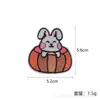 Adesivos de tecido bordados de coelho de desenho animado acessórios de vestuário logo bordado de coelho roupas diy bolsas adesivos decorativos de tecido atacado