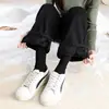 Jeans Rectos Casuales de Moda Estilo Americano para Mujeres Menudas, Corte Holgado High Street, Pantalones Gruesos de Pierna Ancha Forrados de Polar Otoño e Invierno para Mujeres