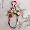 Jingdezhen Cadena para Teléfono de Resorte de Aleación Cadena de Bolsa Cerámica de Dibujos Animados Cadena de Perlas de Gama Alta Cadena de Cámara Retro Estilo Bosque