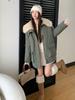 Chaqueta de Algodón con Plumas Estilo Nuevo Invierno 2026 para Mujer, Abrigo Corto de Algodón Engrosado, Chaqueta de Algodón Acolchada de Lana de Cordero Versátil y Holgada a la Moda