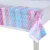 Nuevo Mantel de Mesa Amazon con Forma de Concha de Sirena 108*180cm Mantel de Cumpleaños con Escamas de Pez de Sirena Mantel de Fiesta
