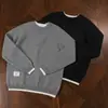 Suéter de tricô masculino para casal com design falso de duas peças, estilo old money, gola redonda, camada interna, peça externa, outono e inverno, atacado de fábrica transfronteiriço