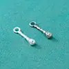 Prata Esterlina S925 Sólida Personalizado Feito à Mão Martelado Prata Palito Gota d'Água Tira Longa Franja DIY Accessories para Contas e Enfiamento