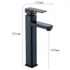 Grifo de Baño de Acero Inoxidable para Comercio Exterior Transfronterizo, Grifo Cuadrado de Una Sola Palanca para Lavabo de Baño