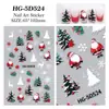 Adesivos de Unha de Natal Originais 5D Em relevo Estéreo Elementos de Atmosfera Feliz de Natal Adesivos para Nail Art DIY Estilo Hg