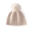 Novo Chapéu de Tricô de Caxemira Moda Estilo Coreano Chapéu de Lã Quente com Pom-Pom para Uso Externo Versátil À Prova de Frio Espessado
