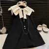 2025 Novo Estilo de Verão Saia Versátil Vestido Colete Estilo Francês Vestido Elegante Sem Mangas para Meninas