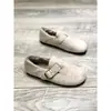 Zapatos Birkenstock forrados de felpa de lana estilo bosque para mujer 2026 Otoño Invierno nuevos versátiles slip-on zapatos cálidos de pelo zapatos de algodón para exteriores