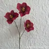 Flor roja de simulación diseño de auditorio de bodas paisajismo pared de fondo de flores artificiales decoración techo de flores camino de flores guía arreglo floral flor