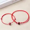 Pulsera de Cuerda Roja de Cinabrio Crudo para Mujeres y Hombres, Pulsera de Tobillo de Arena Dorada Púrpura del Año de la Vida, Cuerda de Mano Tejida a Mano diy