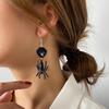 Aretes de Araña Calientes Exagerados Transfronterizos Aretes de Diseño Creativo de Araña Cool Callejero para Chica Oscura Accesorios de Halloween