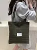 Bolso Estilo Japonés Ins para Mujer 2025 Bolso de Lona Moda Rayas Bolso de Mano Hombro Bolso Tote de Clase para Mujer Bolso para Viajar a la Oficina