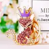 Chaveiro de Raposa da Coleção Coroa Cravejada de Diamantes para Carro, Pingente de Bolsa Feminina, Argola de Chaveiro de Metal, Presente Transfronteiriço, Atacado