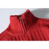 Suéter de punto de cuello alto estilo Retro Old Money Neo-ismo para Hombres y Mujeres Media Cremallera Ajustado Pareja Punto de Otoño e Invierno My2533