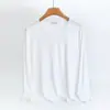 Camiseta Básica Modal Manga Longa Feminina Estilo Coreano Nova Gola Redonda Outono Primavera Plus Size Transfronteiriça Top Fino de Outono