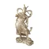 Cobre Puro Hengha Erjiang Escultura em Cobre Ornamento Porta de Templo Estátua de Buda em Cobre Fundido Quatro Reis Celestiais Maitreya Weidi Estátua de Buda em Cobre