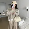 Suéter para Mujer 2026 Otoño/Invierno Nuevo Cuello Redondo Tejido de Cable Top, Suéter Abrigo Suave y Acogedor para Mujer