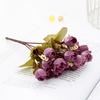 Duofu Comerciante Fuerte Flor Artificial Capullo de Estrella Rosa Pulgar Venta al por Mayor Flor Artificial Flores de Plástico Exhibición para el Hogar Arte Floral