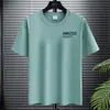 Fabricante Direto Camiseta Masculina de Seda Gelo de Verão Secagem Rápida Manga Curta Tendência Fina Top Esportivo Solto Versátil t