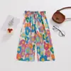 Pantalones para Niña 2025 Verano Nuevos Estilo Coreano Pantalones Rectos Florales de Lunares para Niños Leggings Lindos para Bebé Anti-Mosquitos