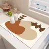 Alfombrilla Drenante de Tierra de Diatomeas Estilo Wabi-Sabi para Cocina, Alfombrilla Absorbente de Secado Rápido, Alfombrilla Antisucios Antideslizante para Fregadero, Posavasos Resistente al Calor para Mesa