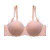 Roupa íntima japonesa simples para meninas, sutiã push-up grosso, cor de doce, com peito pequeno, sem anel de aço e sem rastros, para estudantes do ensino médio