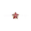 Clavo para Oreja de Estrella de Cinco Puntas con Garras Doradas de Aleación de Titanio Astmf-136 G23 Titanio Rosca Interna Cabeza de Piercing para Labio con Circonita